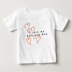 T-shirt Pour Bébé J'aime mon Oma et mon Opa