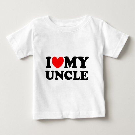 T-shirt Pour Bébé J'aime mon oncle (Devant)