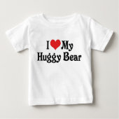 T-shirt Pour Bébé J'Aime Mon Ours Huggy (Devant)