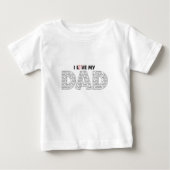 T-shirt Pour Bébé J'aime mon papa (Devant)