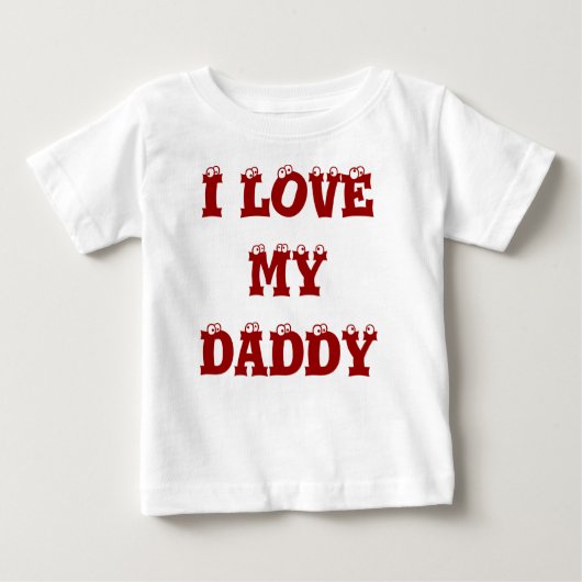 T-SHIRT POUR BÉBÉ J'AIME MON PAPA (Devant)