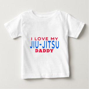 T-shirt Pour Bébé J'aime mon papa de Jiu-Jitsu