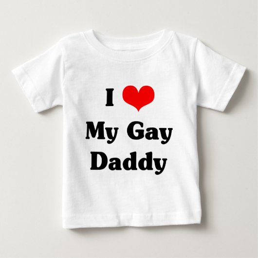 T-shirt Pour Bébé J'aime mon papa gai (Devant)