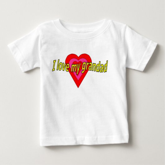 T-shirt Pour Bébé J'aime mon papy (Devant)