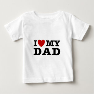 T-shirt Pour Bébé J'aime mon père