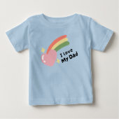 T-shirt Pour Bébé J'aime mon père (Devant)