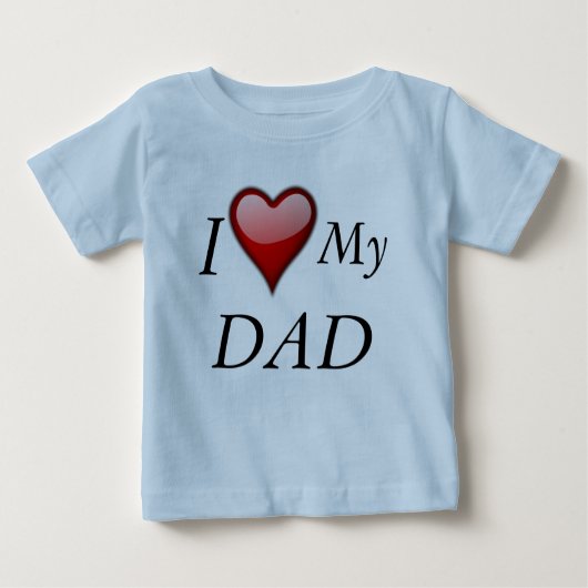 T-shirt Pour Bébé J'aime mon père 2 (Devant)