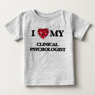 T-shirt Pour Bébé J'aime mon psychologue clinique