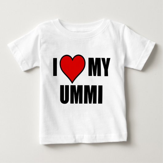 T-SHIRT POUR BÉBÉ J'AIME MON UMMI (Devant)