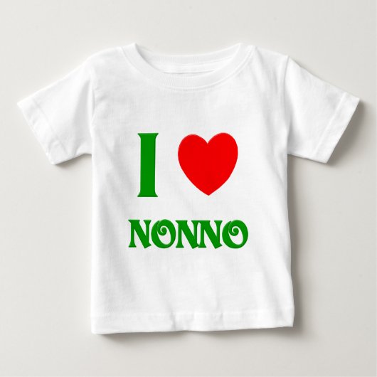 T-shirt Pour Bébé J'aime Nonno (le grand-père italien) (Devant)