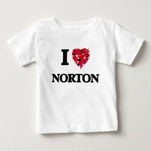 T-shirt Pour Bébé J'aime Norton (Devant)