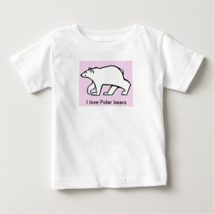 T-shirt Pour Bébé J'aime OURS POLAIRES - Menaces d'élevage graphique