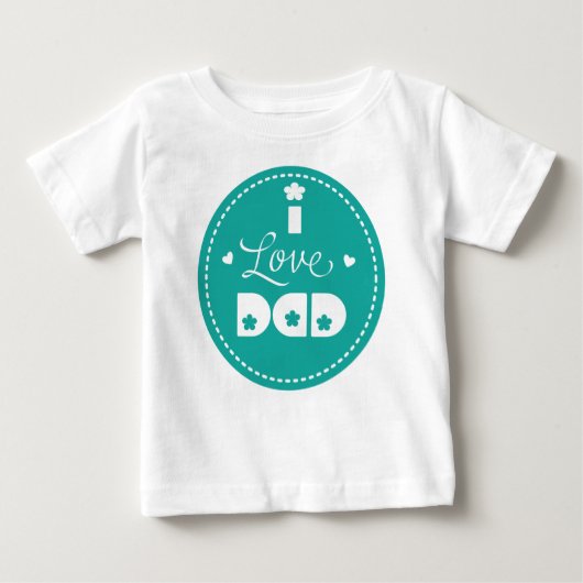 T-shirt Pour Bébé J'aime papa (Devant)