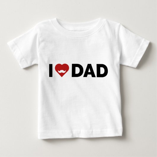 T-shirt Pour Bébé J'aime Papa (Devant)