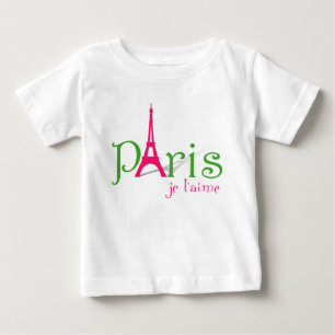 T-shirt Pour Bébé J'aime Paris