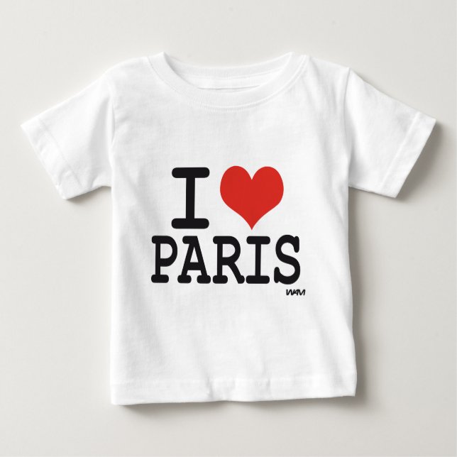 T-shirt Pour Bébé J'aime Paris (Devant)