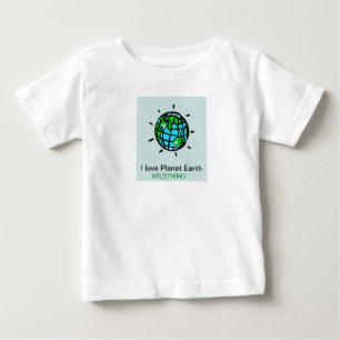 T-shirt Pour Bébé J'aime Planète Terre - Nature - Conservation -