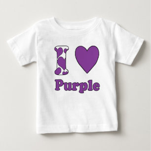 T-shirt Pour Bébé J'aime Purple
