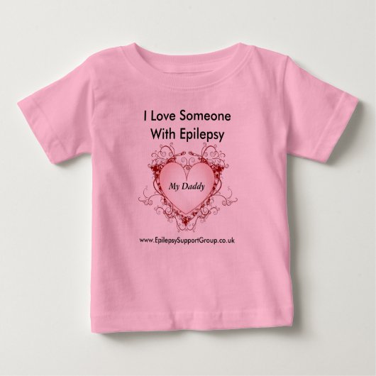 T-shirt Pour Bébé J'aime quelqu'un avec épilepsie - mon père (Devant)