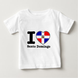 T-shirt Pour Bébé J'aime Saint-Domingue