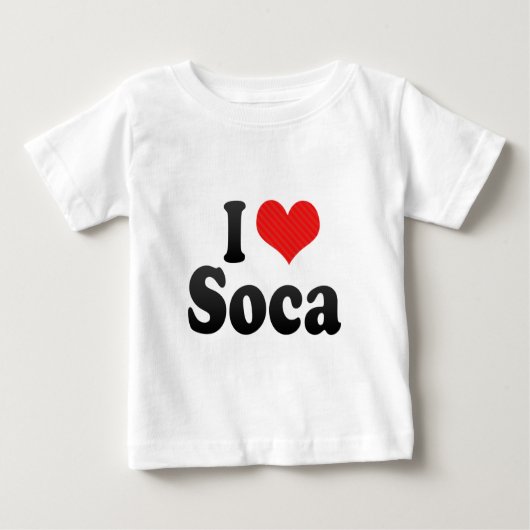 T-shirt Pour Bébé J'aime Soca (Devant)