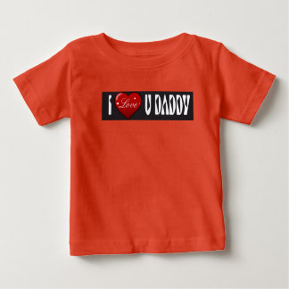 T-shirt Pour Bébé J'aime U papa