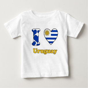 T-shirt Pour Bébé J'aime Uruguay