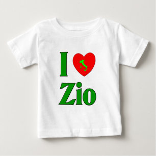 T-shirt Pour Bébé J'aime Zio (l'oncle italien)