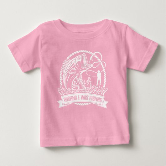 T-shirt Pour Bébé J'Aimerais Pêcher (Devant)