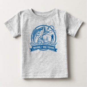 T-shirt Pour Bébé J'Aimerais Pêcher