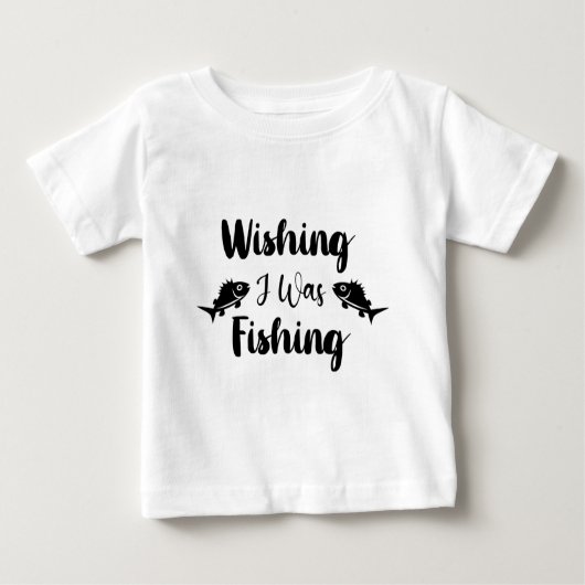 T-shirt Pour Bébé J'aimerais pêcher une citation drôle (Devant)