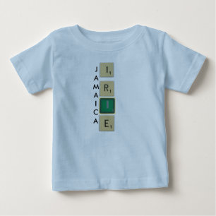 T-SHIRT POUR BÉBÉ JAMAICA IRIE UN PIÈCE DE BÉBÉ.