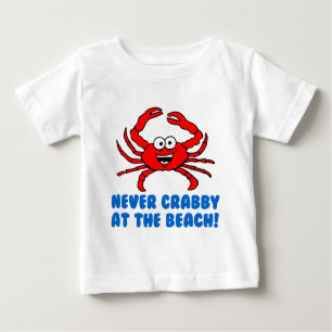 T-shirt Pour Bébé Jamais De Crabby À La Plage