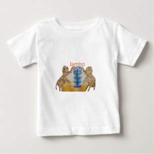 T-shirt Pour Bébé Jambo Jumbo African Kids Elephants Art Imprimer