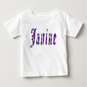 T-shirt Pour Bébé Janine, Nom, Logo, T-shirt Bébé Filles Roses Ragla