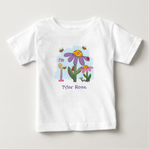 T-shirt Pour Bébé Jardin Silencieux 1er anniversaire