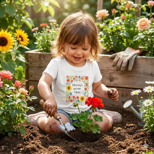 T-shirt Pour Bébé Jardinier de maman mignon Fleur 