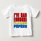 T-shirt Pour Bébé J'Avais Assez Appelé Pepere (Devant)