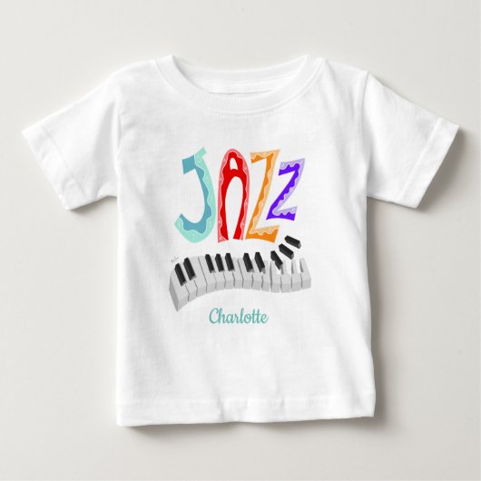 T-shirt Pour Bébé Jazz Lettering (Devant)