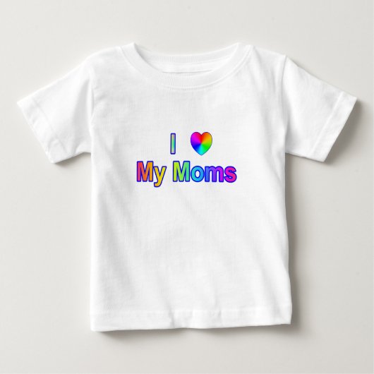T-shirt Pour Bébé J'Coeur Mes Moms (Devant)