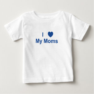 T-shirt Pour Bébé J'Coeur Mes Moms