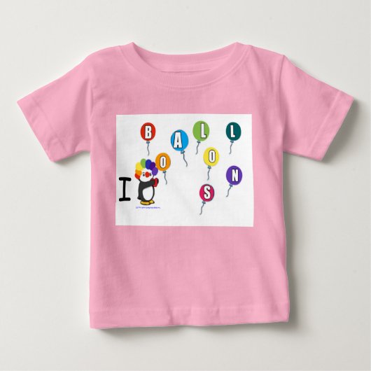 T-shirt Pour Bébé Je Coeur Des Ballons ! (Devant)