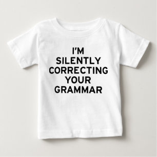 T-shirt Pour Bébé Je corrige la grammaire