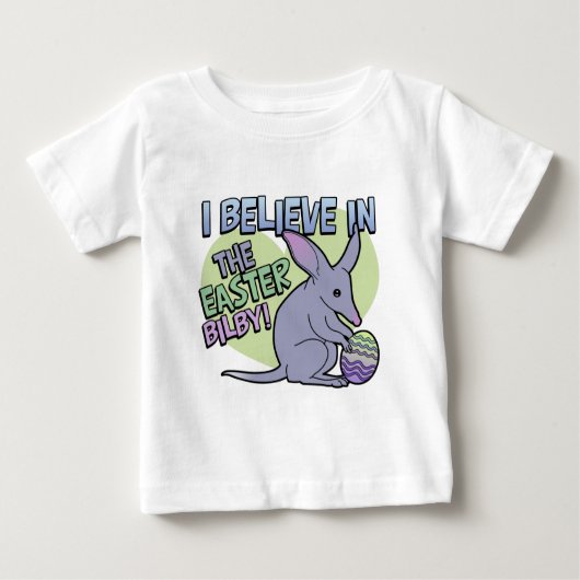 T-shirt Pour Bébé Je crois au Bilby de Pâques (Devant)