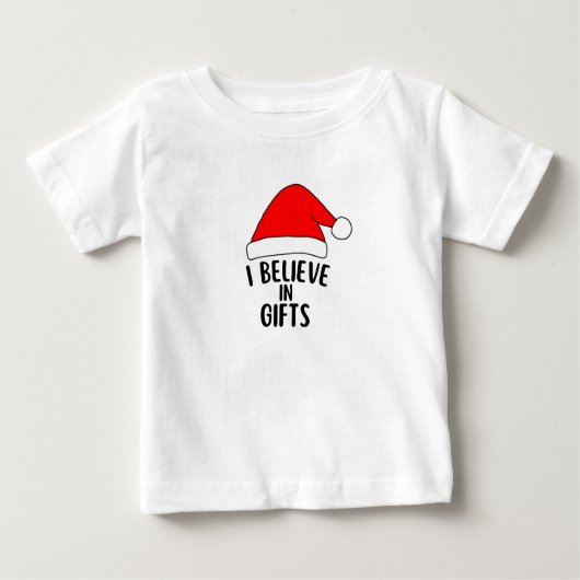 T-SHIRT POUR BÉBÉ JE CROIS EN CADEAUX (Devant)