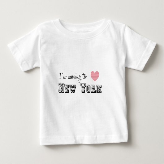 T-shirt Pour Bébé Je déménage à New York (Devant)