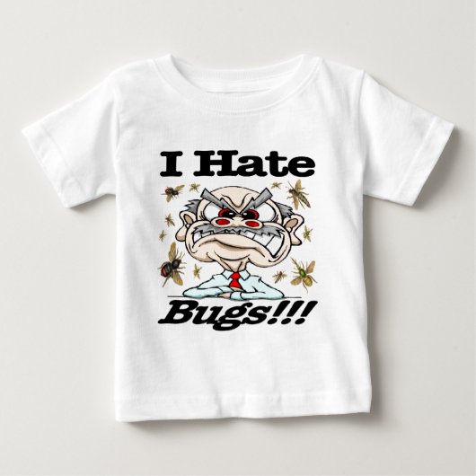 T-shirt Pour Bébé Je déteste des insectes ! (Devant)