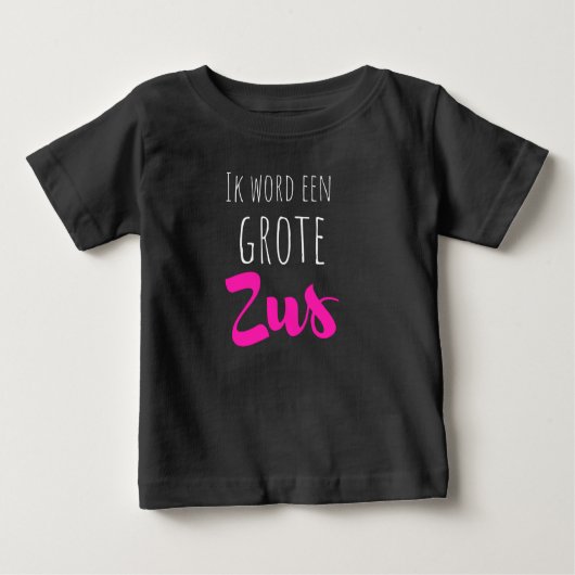 T-shirt Pour Bébé Je deviens une grande soeur (Devant)
