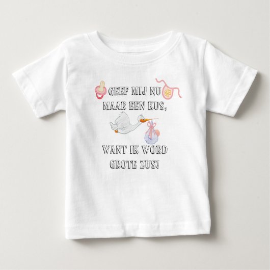 T-shirt Pour Bébé Je deviens une grande soeur (Devant)