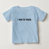 T-shirt Pour Bébé Je fais pipi dans les piscines (Devant)